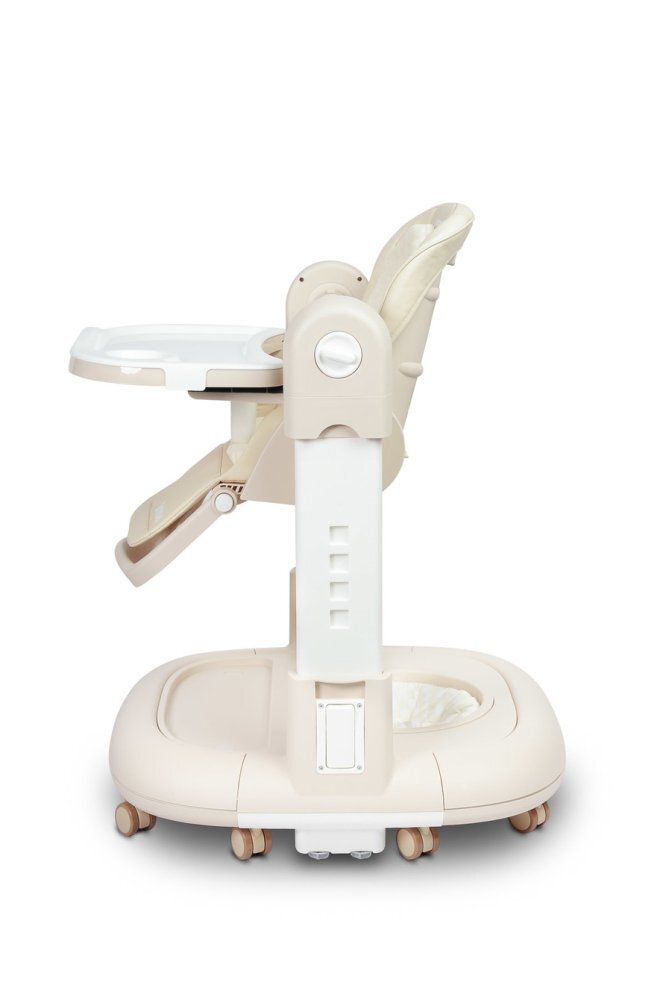 CARETERO Scaun de masa multifunctional Sitron Bej 3in1 transformabil in scaun de masabalansoarpremergator masuta si suport picioare reglabile inaltime ajustabila roti silentioase centuri de siguranta pernuta reductor
