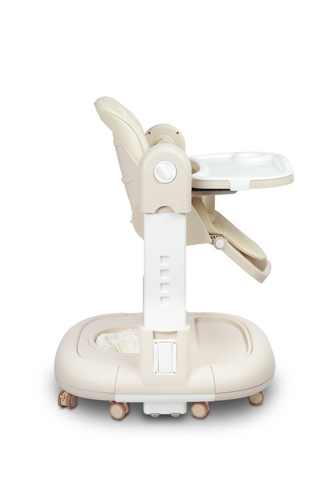 CARETERO Scaun de masa multifunctional Sitron Bej 3in1 transformabil in scaun de masabalansoarpremergator masuta si suport picioare reglabile inaltime ajustabila roti silentioase centuri de siguranta pernuta reductor