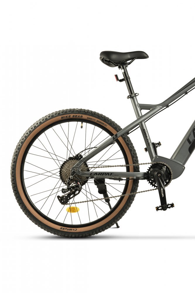 CARPAT Bicicleta Electrica C275H7E GriNegru MTB Hidraulica E-Bike roti 27.5 inch 11 viteze motor 250W autonomie Max 60 km baterie integrata in cadru Litiu-Ion 36V 10.4Ah