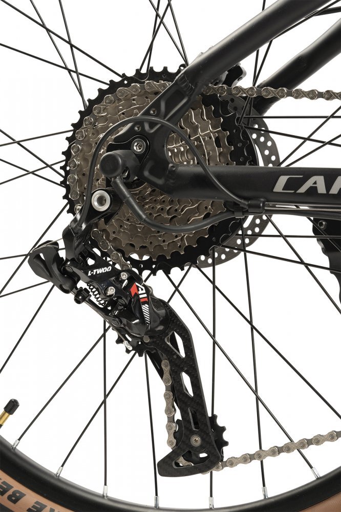 CARPAT Bicicleta Electrica C275H7E NegruGri MTB Hidraulica E-Bike roti 27.5 inch 11 viteze motor 250W autonomie Max 60 km baterie integrata in cadru Litiu-Ion 36V 10.4Ah