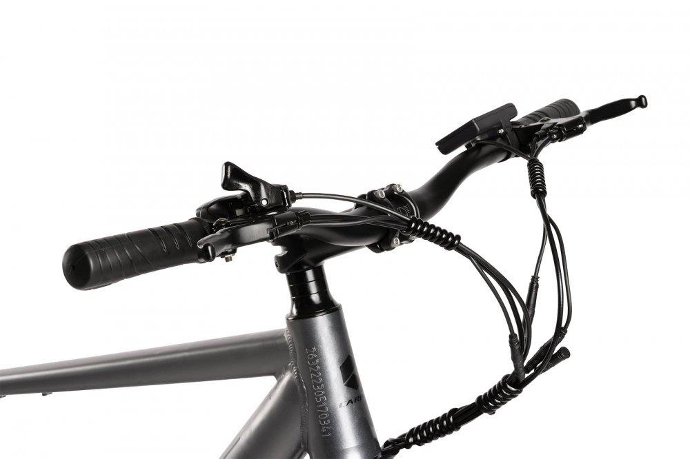 CARPAT Bicicleta Electrica E-Bike MTB Almighty C26518E GriNegru roti 26 inch inaltime utilizator 150-165 cm greutate suportata 120 kg viteza maxima25 kmh autonomie acumulator 60 km