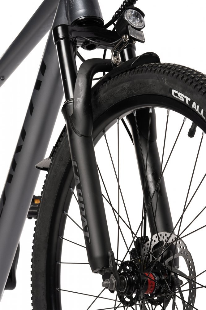 CARPAT Bicicleta Electrica E-Bike MTB Almighty C26518E GriNegru roti 26 inch inaltime utilizator 150-165 cm greutate suportata 120 kg viteza maxima25 kmh autonomie acumulator 60 km