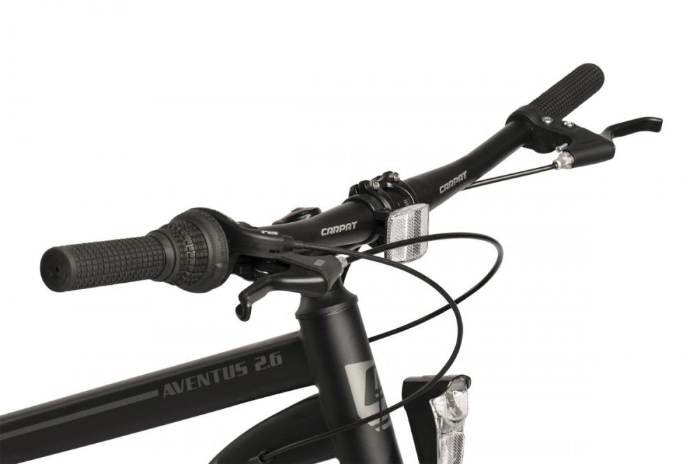 CARPAT Bicicleta Fat Bike Aventus C26217A NegruGriVerde roti 26 inch inaltime utilizator 150-195 cm greutate suportata 120 kg