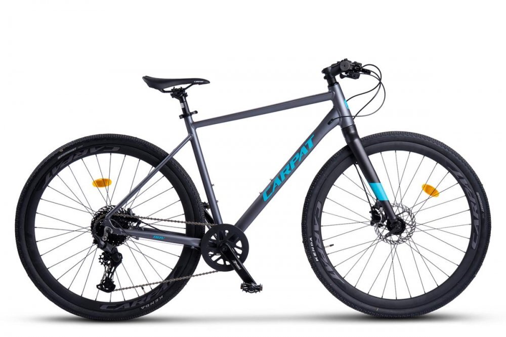 CARPAT Bicicleta Gravel ADV C28873A GriAlbastru 28 inch cadru aluminiu 10 viteze echipare Shimano Cues frane Hidraulice X-Spark Disc