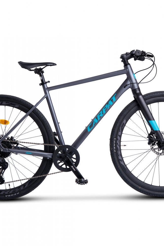 CARPAT Bicicleta Gravel ADV C28873A GriAlbastru 28 inch cadru aluminiu 10 viteze echipare Shimano Cues frane Hidraulice X-Spark Disc