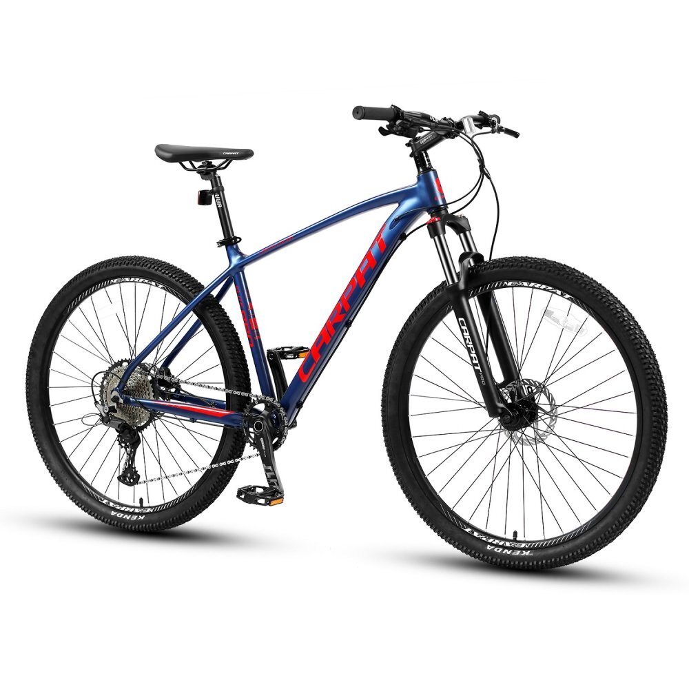 CARPAT Bicicleta Mountain Bike PRO C29212H Limited edition 29 inch cadru aluminiu culoare albastrurosu sistem franare pe disc inaltime maxima utilizator 170-195 cm greutate maxima utilizator 120 Kg suspensie pe arc