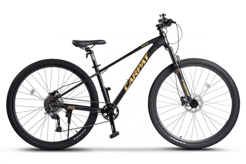 CARPAT Bicicleta MTB DURO 2.9 C29334H NegruGalben roti 29 inch echipare Shimano AlivioAltus frane Hidraulice Radius cabluri integrate 9 Viteze greutate suportata 120 kg
