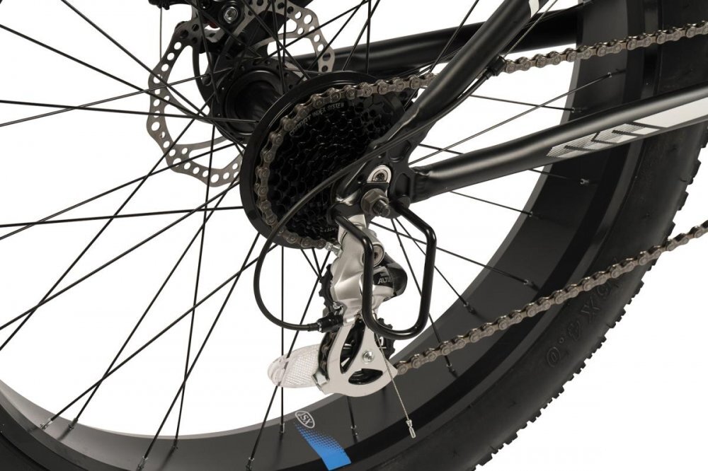 CARPAT Bicicleta MTB-Fat Bike Bigone C26278G NegruAlb Schimbator spate Shimano Altus 16 Viteze roti 26 inch Frane Mecanice Disc inaltime utilizator 150-195 cm greutate suportata 120 Kg