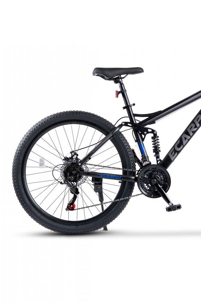 CARPAT Bicicleta MTB Full-Suspension E- E2660A NegruGriAlbastru 26 inch 150-165 cm inch greutate suportata 100 kg