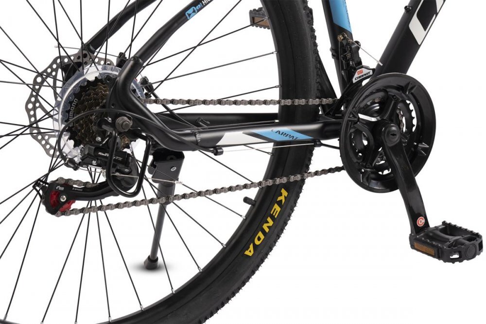 CARPAT Bicicleta MTB-HT Ian 2.9 C2959G NegruAlbAlbastru roti 29 inch 21 viteze inaltime utilizator 170-195 cm greutate suportata 120 kg