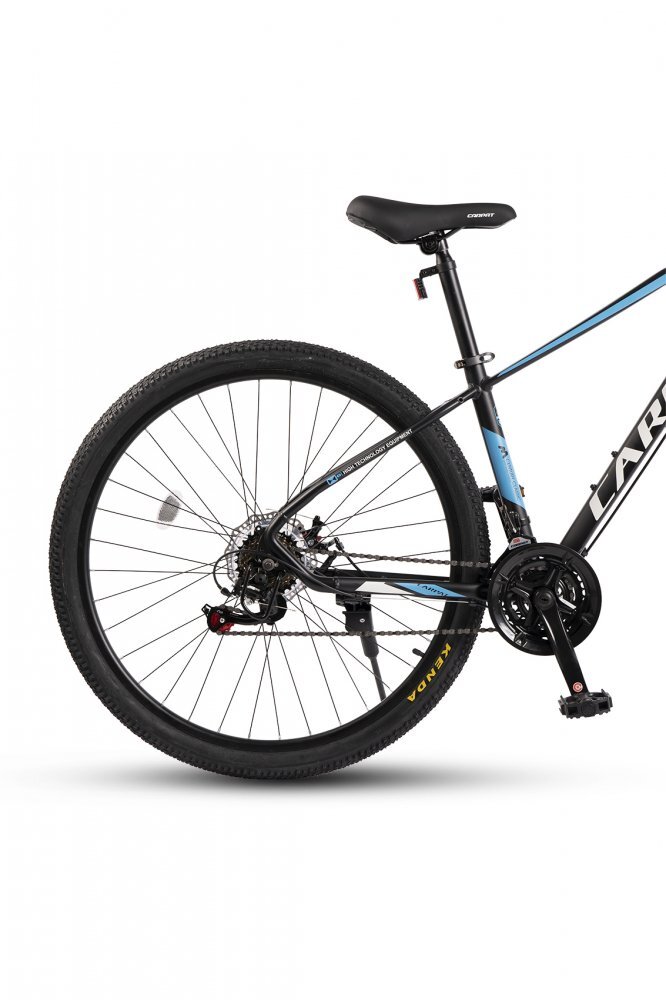 CARPAT Bicicleta MTB-HT Ian 2.9 C2959G NegruAlbAlbastru roti 29 inch 21 viteze inaltime utilizator 170-195 cm greutate suportata 120 kg