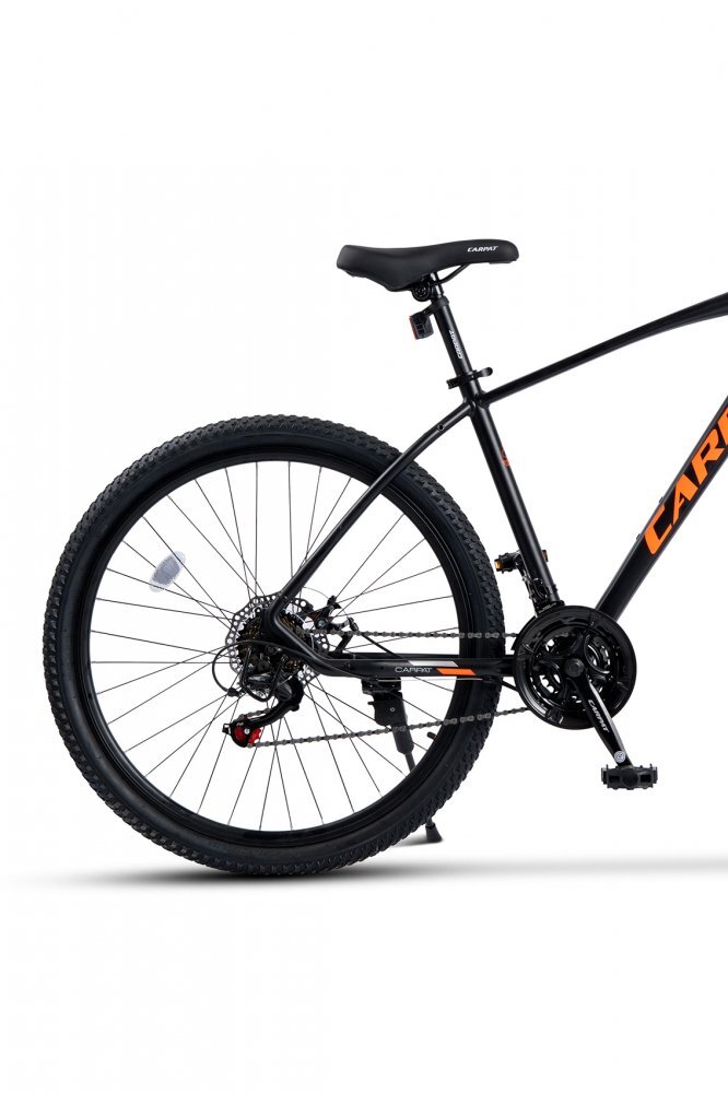 CARPAT Bicicleta MTB Invictus C27357C NegruPortocaliu roti 27.5 inch inaltime utilizator 160-175 cm greutate suportata 120 kg