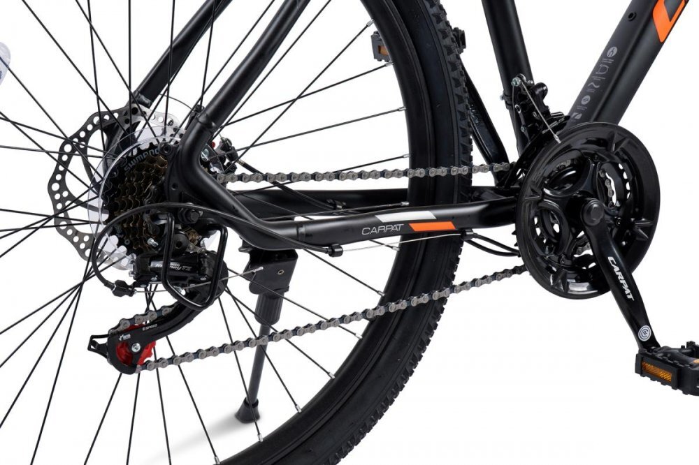 CARPAT Bicicleta MTB Invictus C27357C NegruPortocaliu roti 27.5 inch inaltime utilizator 160-175 cm greutate suportata 120 kg