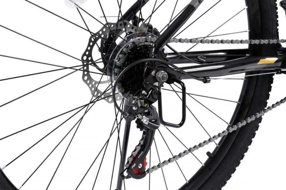 CARPAT Bicicleta MTB Tanker C29312B NegruGalben roti 29 inch 21 viteze frana pe disc inaltime utilizator 175-190 cm greutate suportata 120 kg