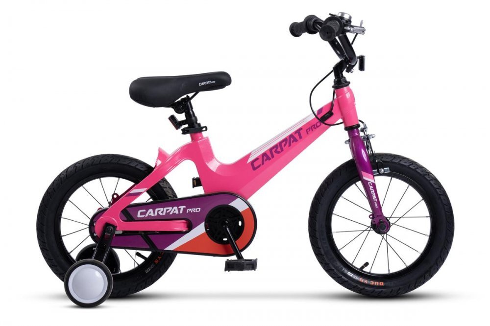CARPAT Bicicleta pentru copii 4-6 ani PRO C16122B RozFucsia roti 16 inch inaltime utilizator 100 - 115 cm greutate suportata 50 kg