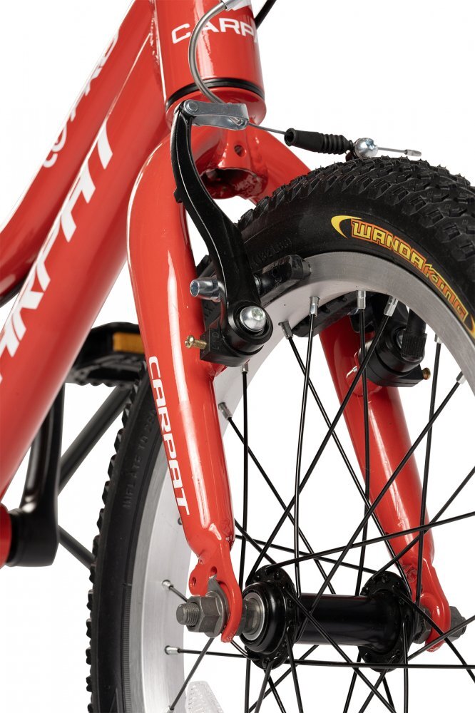 CARPAT Bicicleta pentru copii C16208C RosuAlb 4-6 ani Roti 16 inch Cric Frane V-Brake