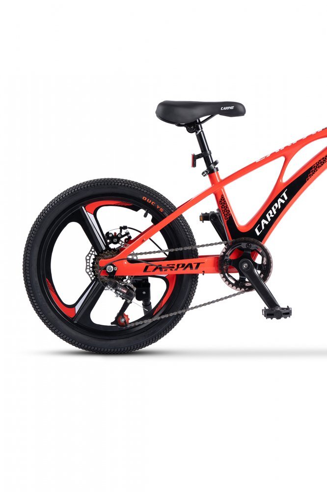 CARPAT Bicicleta pentru copii MTB C20343A RosuNegru roti 20 inch cadru magneziu frane disc 7 viteze