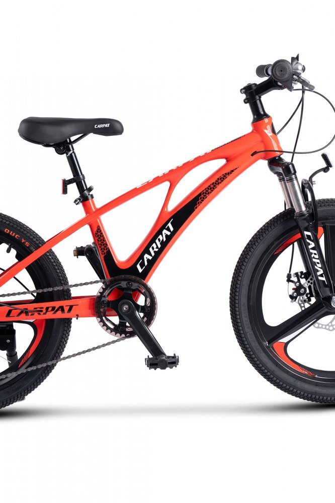 CARPAT Bicicleta pentru copii MTB C20343A RosuNegru roti 20 inch cadru magneziu frane disc 7 viteze