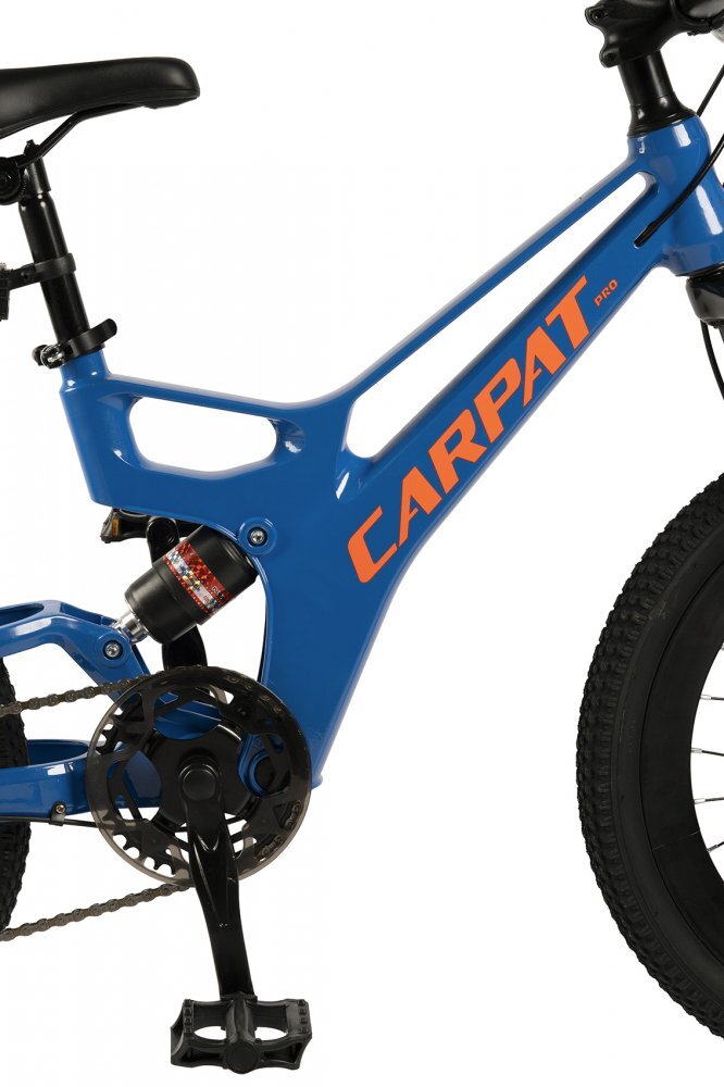 CARPAT Bicicleta pentru copii MTB-FS C20344A AlbastruPortocaliu roti 20 inch inaltime utilizator 120-155 cm greutate suportata 80 kg
