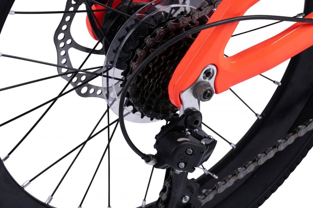 CARPAT Bicicleta pentru copii MTB-FS C20344A PortocaliuVerde roti 20 inaltime utilizator 120-155 cm greutate suportata 80 kg