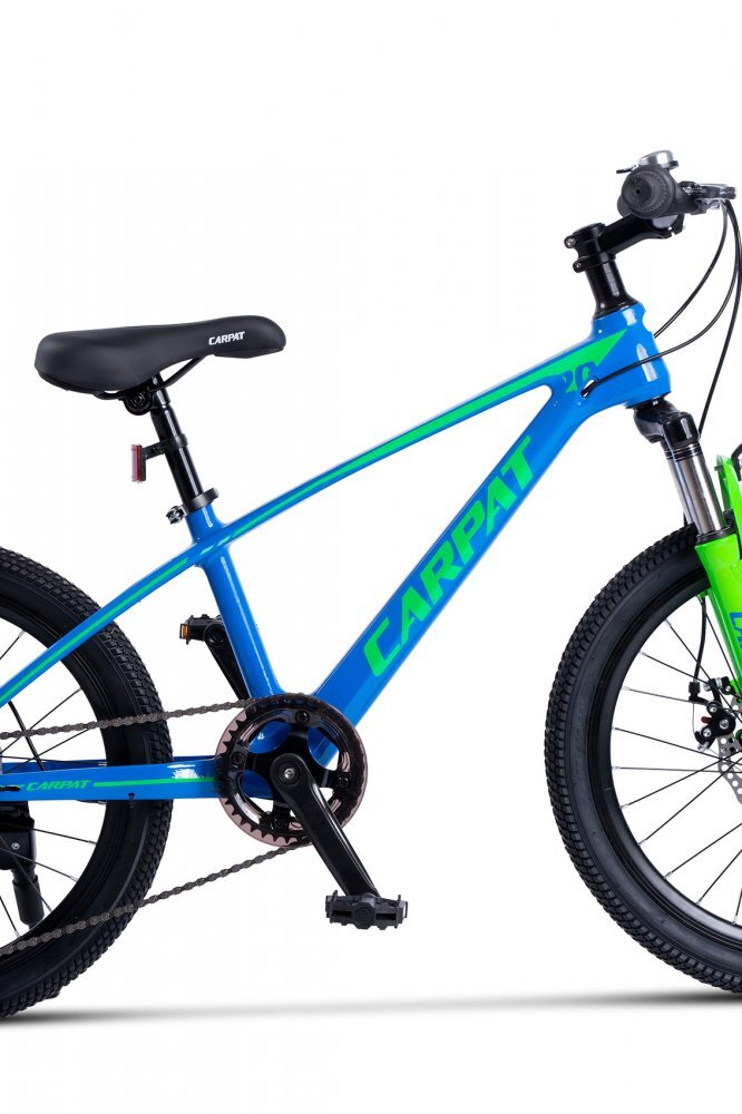 CARPAT Bicicleta pentru copii MTB Hiro C20342A AlbastruVerde 20 inch inaltime utilizator 120-155 cm greutate suportata 80 kg