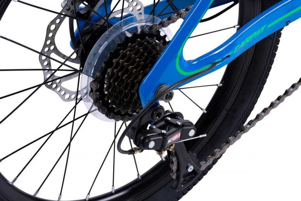 CARPAT Bicicleta pentru copii MTB Hiro C20342A AlbastruVerde 20 inch inaltime utilizator 120-155 cm greutate suportata 80 kg