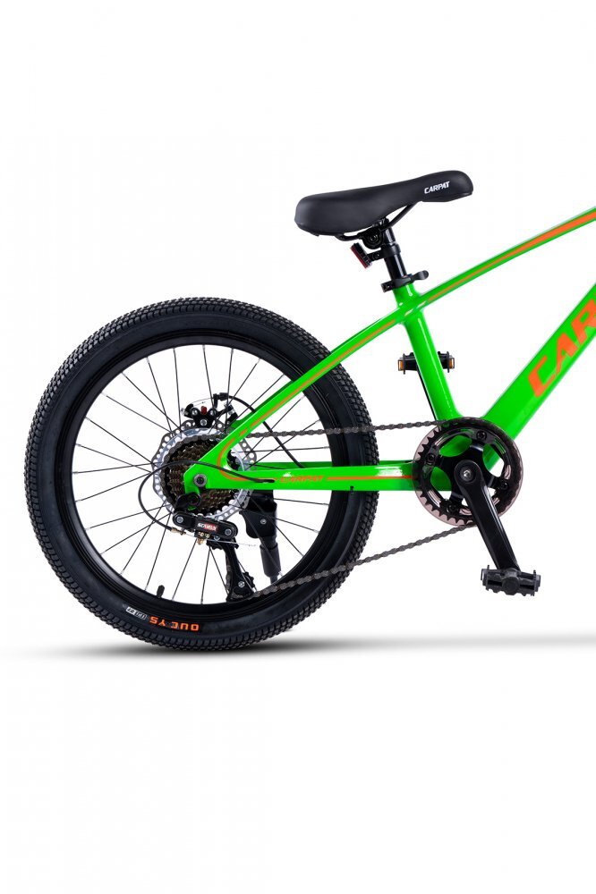 CARPAT Bicicleta pentru copii MTB Hiro C20342A VerdePortocaliu roti 20 inch inaltime utilizator 120-155 cm greutate suportata 80 kg