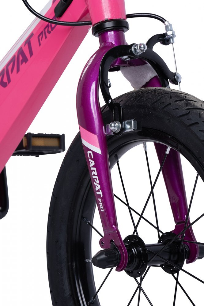 CARPAT Bicicleta pentru copii Pro C14122B RozFucsia roti 14 inch inaltime utilizator 75-100 cm greutate suportata 50 kg