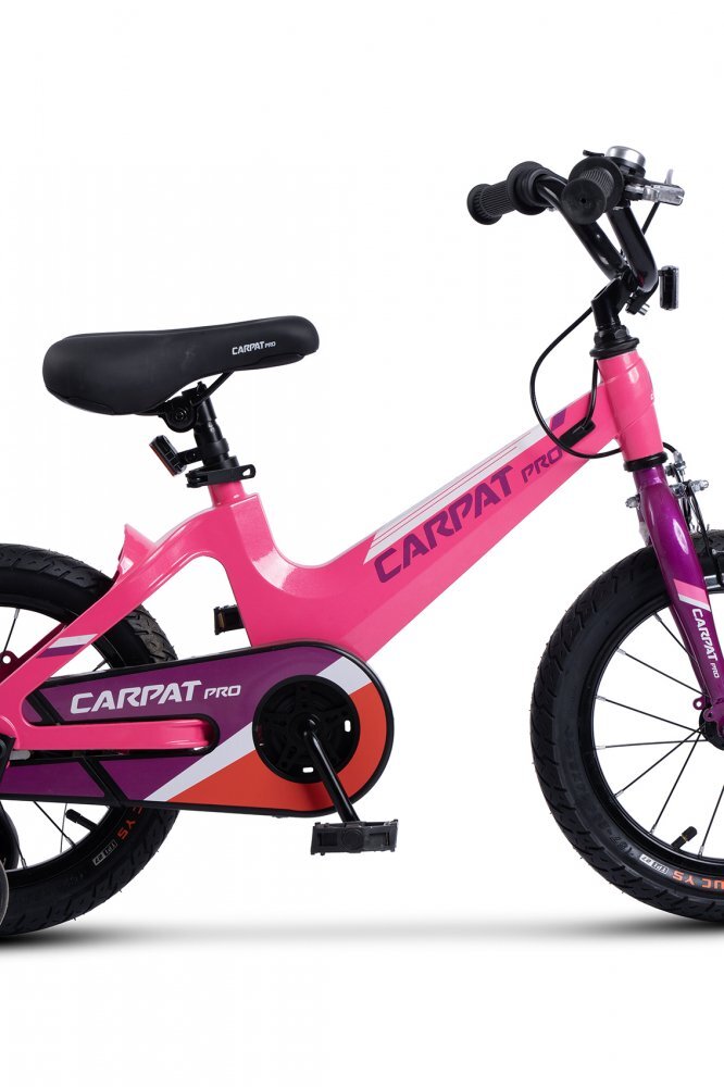 CARPAT Bicicleta pentru copii Pro C14122B RozFucsia roti 14 inch inaltime utilizator 75-100 cm greutate suportata 50 kg