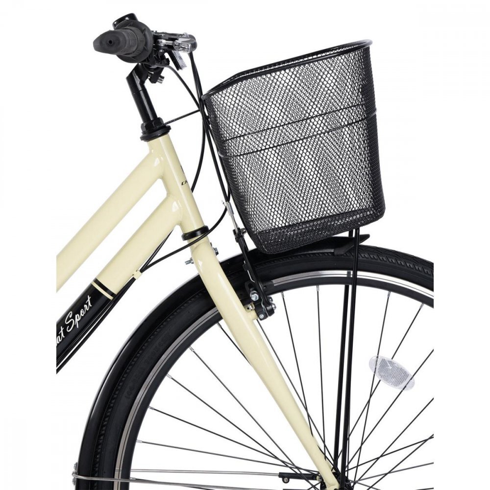 CARPAT Bicicleta Trekking Altay C28262G BejNegru roti 28 inch echipare Shimano 7 viteze maneta rotativa cos fata