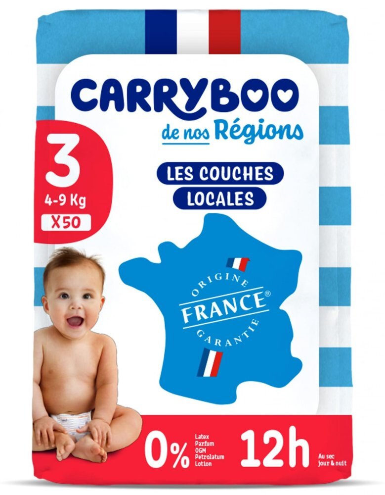 Carryboo Scutece C3(4-9kg) fara parfum marimea 3 50 bucati