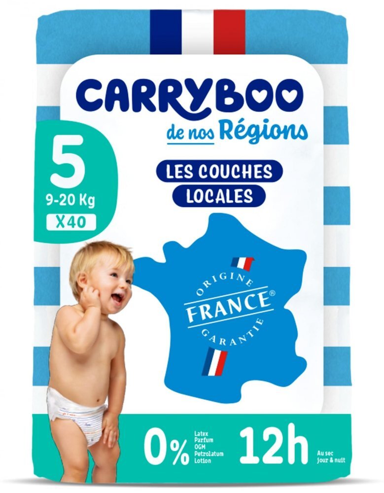 Carryboo Scutece C5(12-25kg) fara parfum marimea 5 40 bucati