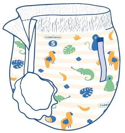 Carryboo Scutece chilotel C5(12-18kg) ECO marimea 5 Nature 28 bucati