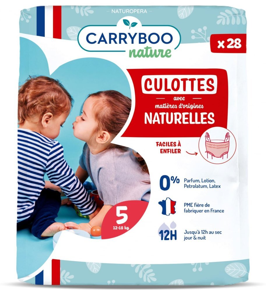 Carryboo Scutece chilotel C5(12-18kg) ECO marimea 5 Nature 28 bucati