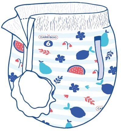 Carryboo Scutece chilotel C6(16-30kg) ECO marimea 6 Nature 26 bucati