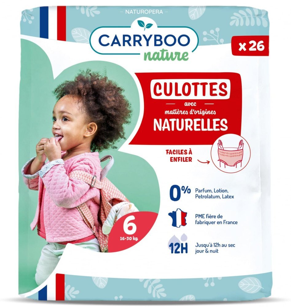 Carryboo Scutece chilotel C6(16-30kg) ECO marimea 6 Nature 26 bucati