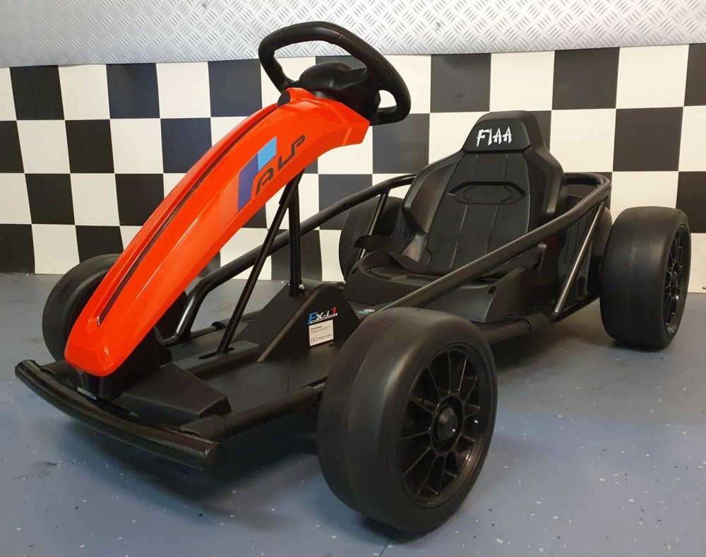 Cars4Kids Go-Kart electric pentru copii 24V Rosu cu functie Drift 2 motoare 775W viteza 15 kmh centura 5 puncte de la 6 ani maxim 70 kg