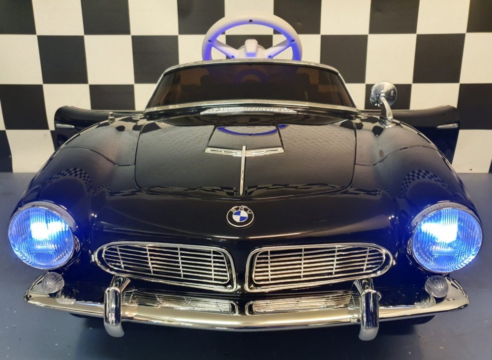 Cars4Kids Masinuta electrica pentru copii BMW 507 Negru Metalic 12V licenta oficiala design clasic telecomanda 2.4G