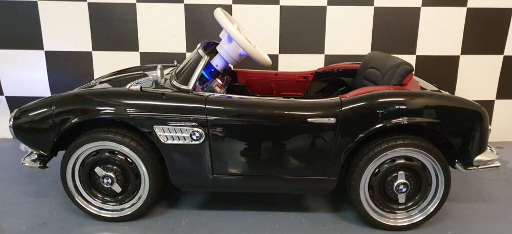 Cars4Kids Masinuta electrica pentru copii BMW 507 Negru Metalic 12V licenta oficiala design clasic telecomanda 2.4G