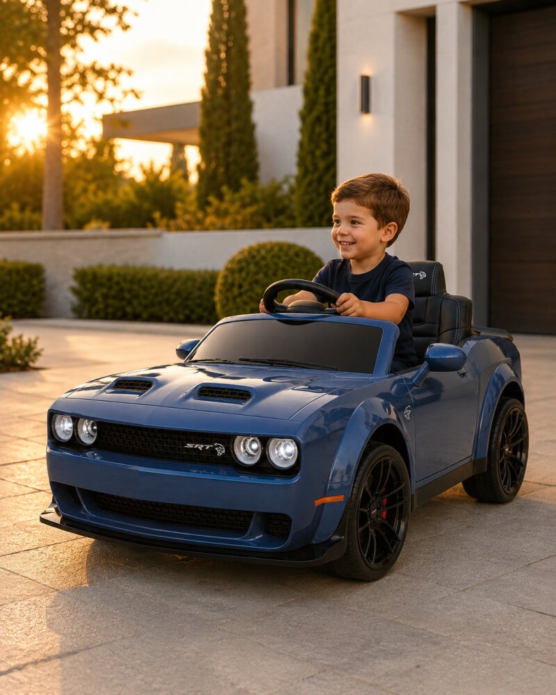 Cars4Kids Masinuta electrica pentru copii Dodge Charger SRT 12V telecomanda bluetooth sa piele suspensie 3-5 ani