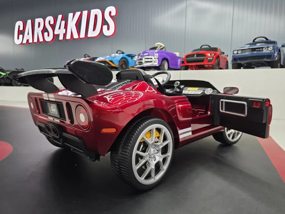 Cars4Kids Masinuta electrica pentru copii Ford GT 24V Rosu Metalic 2 locuri licenta oficiala telecomanda 2.4G usi functionale