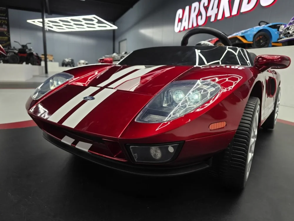 Cars4Kids Masinuta electrica pentru copii Ford GT 24V Rosu Metalic 2 locuri licenta oficiala telecomanda 2.4G usi functionale