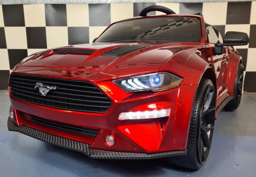 Cars4Kids Masinuta electrica pentru copii Ford Mustang Rosu Metalic Premium 24V licenta oficiala telecomanda