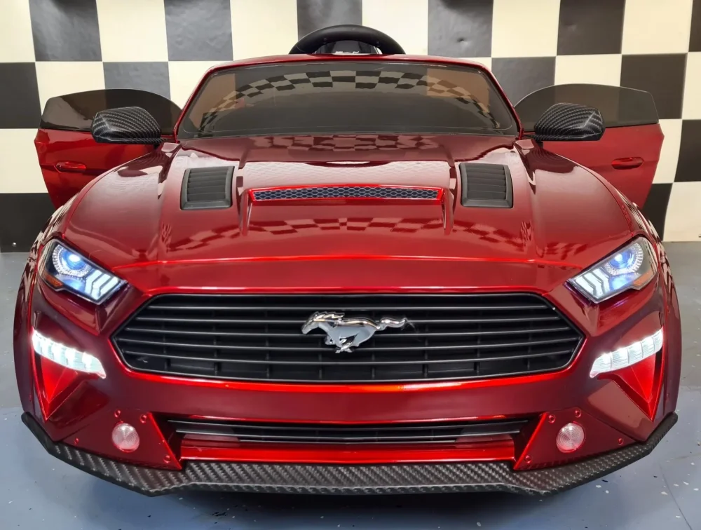 Cars4Kids Masinuta electrica pentru copii Ford Mustang Rosu Metalic Premium 24V licenta oficiala telecomanda
