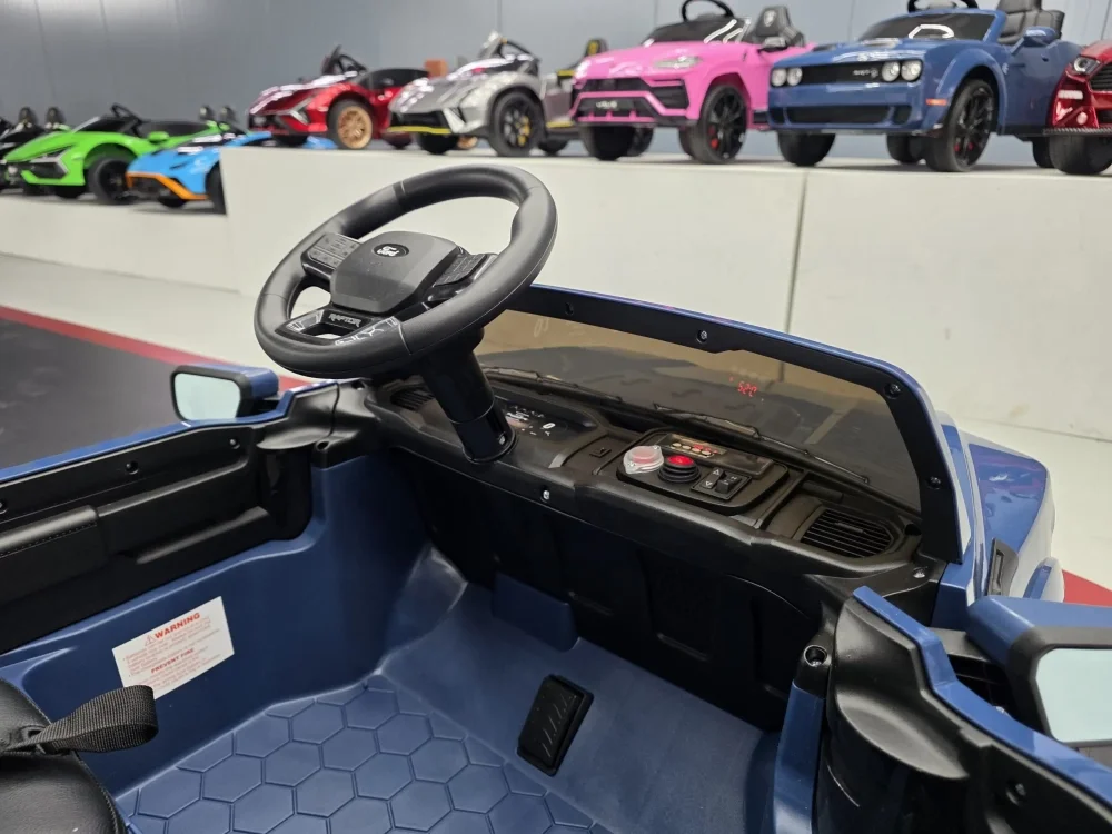 Cars4Kids Masinuta electrica pentru copii Ford Raptor 24V Albastru 2 locuri licenta oficiala telecomanda 2.4G scaun piele