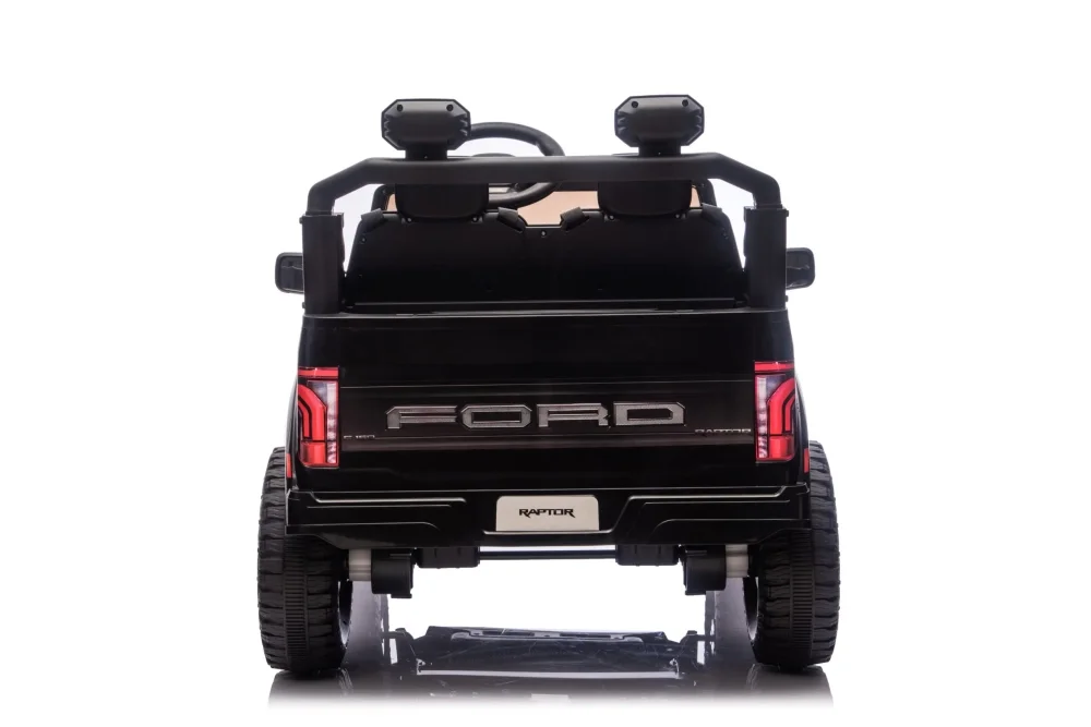 Cars4Kids Masinuta electrica pentru copii Ford Raptor 24V Negru 2 locuri licenta oficiala telecomanda 2.4G scaun piele