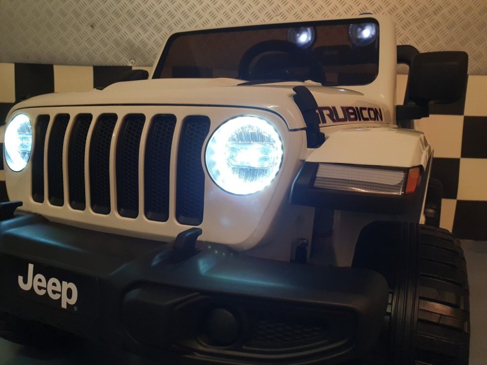 Cars4Kids Masinuta electrica pentru copii Jeep Wrangler 4x4 12V telecomanda bluetooth 4 motoare usi functionale sa piele