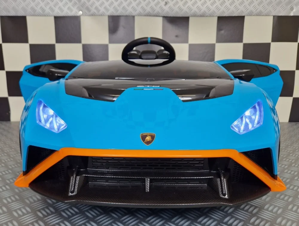 Cars4Kids Masinuta electrica pentru copii Lamborghini Huracan STO 12V functie drift telecomanda 2.4G bluetooth USB sa piele 3-5 ani