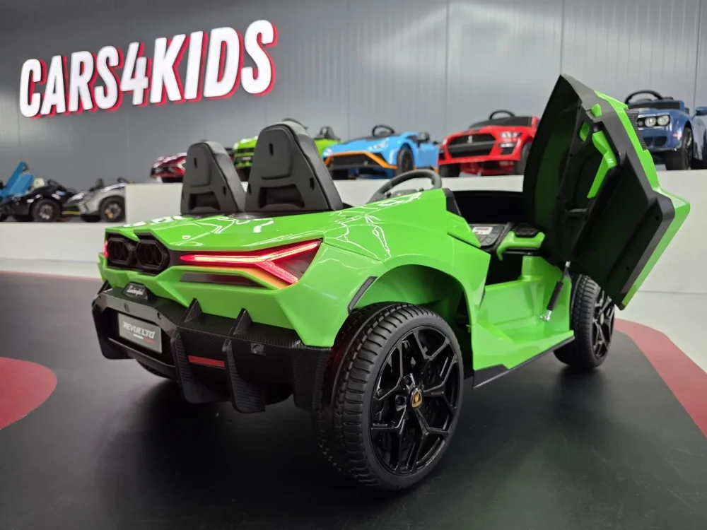 Cars4Kids Masinuta electrica pentru copii Lamborghini Revuelto 24V Verde 2 locuri licenta oficiala usi verticale telecomanda 2.4G