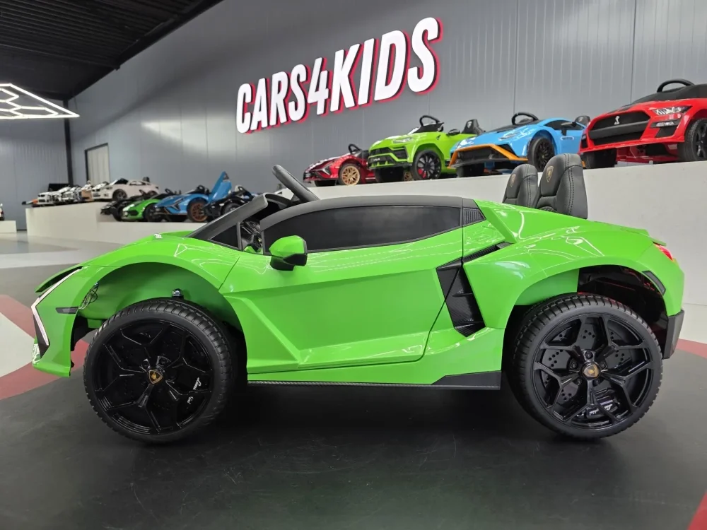 Cars4Kids Masinuta electrica pentru copii Lamborghini Revuelto 24V Verde 2 locuri licenta oficiala usi verticale telecomanda 2.4G